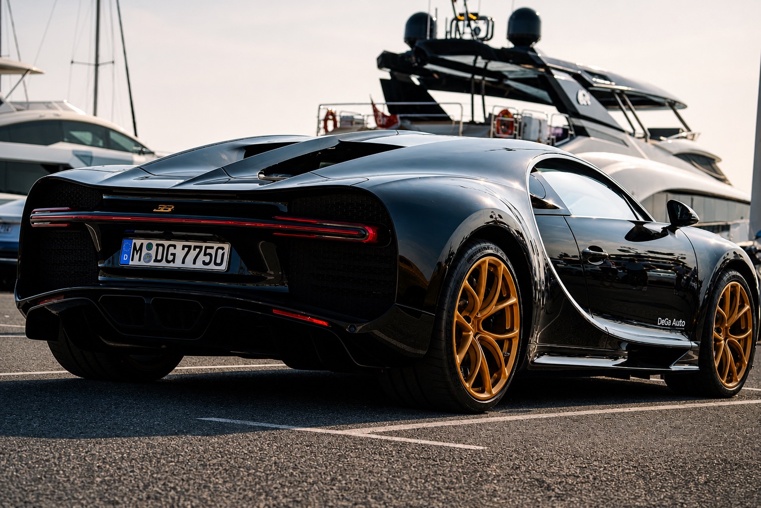 Bugatti near the Riviera marina